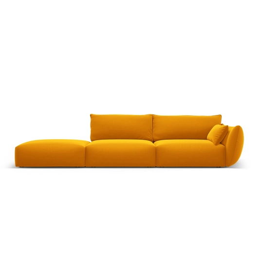 Left Velvet Sofa, "Matera", 4 Seats, 264x110x85 Made in Europe