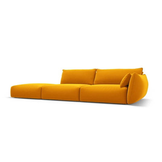 Left Velvet Sofa, "Matera", 4 Seats, 264x110x85 Made in Europe