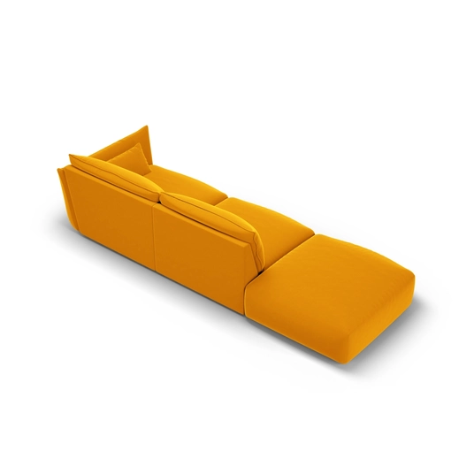 Left Velvet Sofa, "Matera", 4 Seats, 264x110x85 Made in Europe