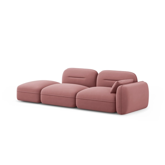 Velvet Left Modular Sofa, "Sydney", 3 Seats, 295x90x70 Made in Europe