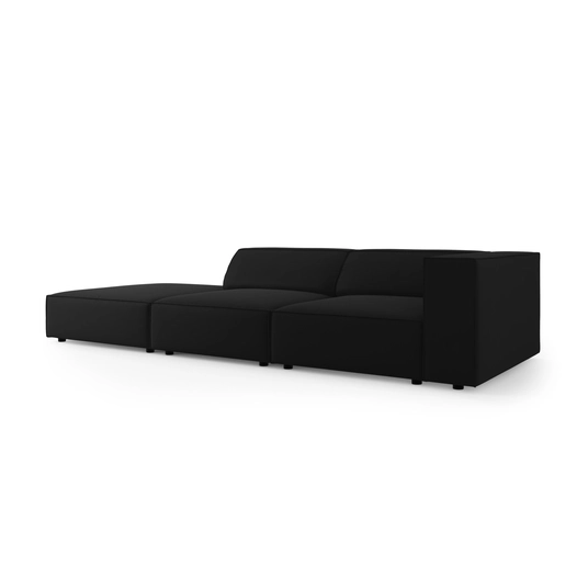 Velvet Left Sofa, "Arendal", 4 Seats, 262x102x70 Made in Europe