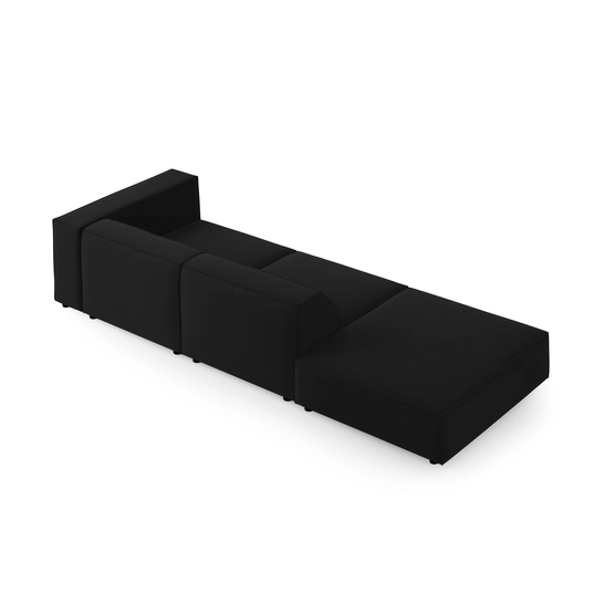Velvet Left Sofa, "Arendal", 4 Seats, 262x102x70 Made in Europe