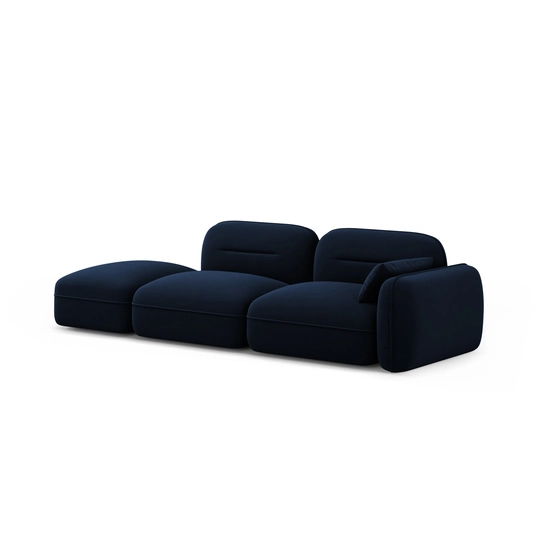Velvet Left Modular Sofa, "Sydney", 3 Seats, 295x90x70 Made in Europe