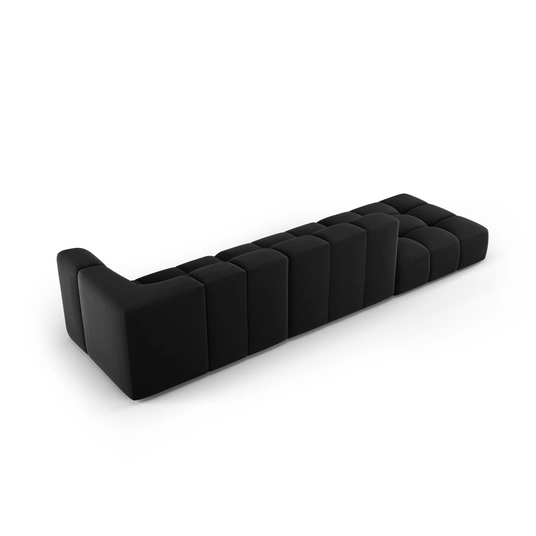 Velvet Left Modular Sofa, "Moritz", 4 Seats, 293x96x70 Made in Europe