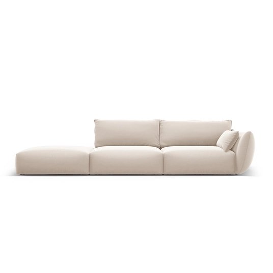 Left Velvet Sofa, "Matera", 4 Seats, 264x110x85 Made in Europe