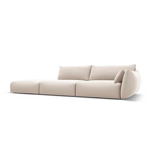 Left Velvet Sofa, "Matera", 4 Seats, 264x110x85 Made in Europe