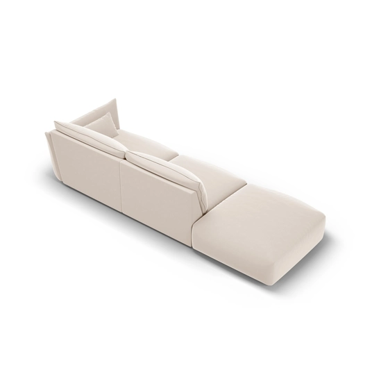 Left Velvet Sofa, "Matera", 4 Seats, 264x110x85 Made in Europe