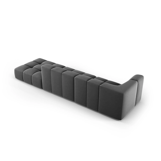 Velvet Right Modular Sofa, "Moritz", 4 Seats, 293x96x70 Made in Europe