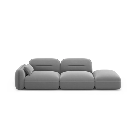 Velvet Right Modular Sofa, "Sydney", 3 Seats, 295x90x70 Made in Europe