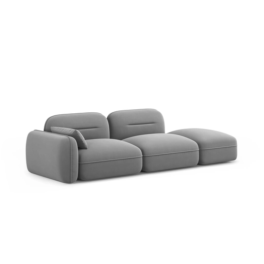 Velvet Right Modular Sofa, "Sydney", 3 Seats, 295x90x70 Made in Europe