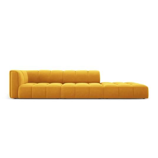 Velvet Right Modular Sofa, "Moritz", 4 Seats, 293x96x70 Made in Europe