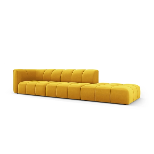 Velvet Right Modular Sofa, "Moritz", 4 Seats, 293x96x70 Made in Europe