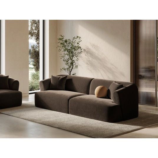 Velvet Modular Sofa, "Campi", 4 Seats, 255x90x70 Made in Europe