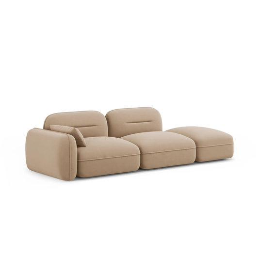 Velvet Right Modular Sofa, "Sydney", 3 Seats, 295x90x70 Made in Europe