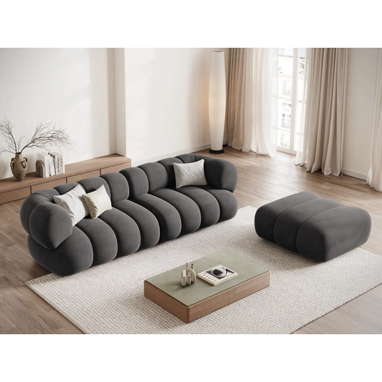 Velvet Sofa, "Koge", 4 Seats, 240x95x70 Made in Europe