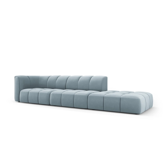 Velvet Right Modular Sofa, "Moritz", 4 Seats, 293x96x70 Made in Europe