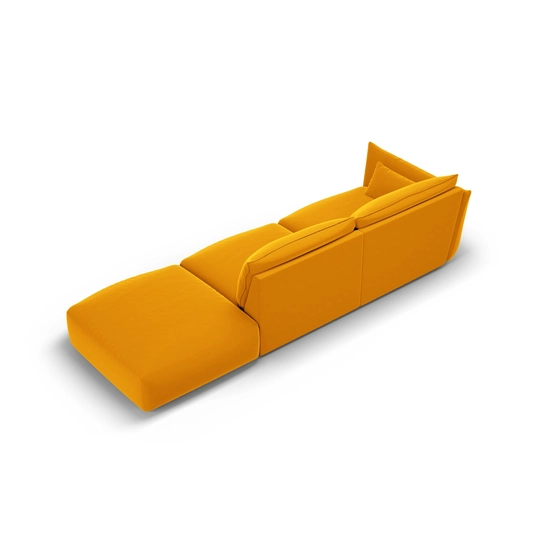 Right Velvet Sofa, "Matera", 4 Seats, 264x110x85 Made in Europe