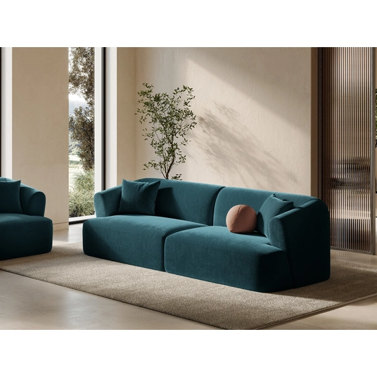 Velvet Modular Sofa, "Campi", 4 Seats, 255x90x70 Made in Europe