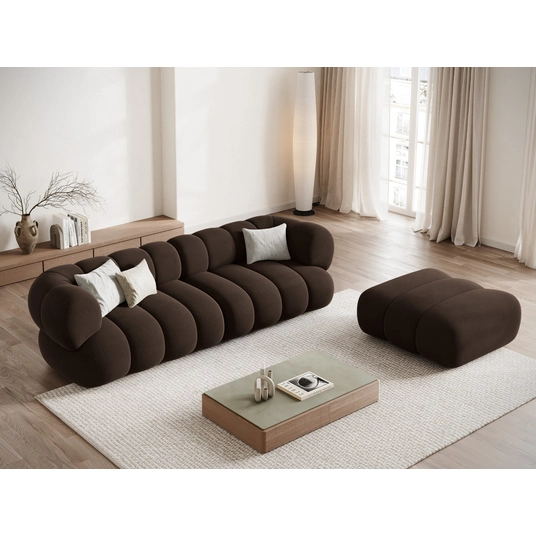 Velvet Sofa, "Koge", 4 Seats, 240x95x70 Made in Europe