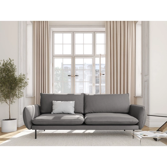 Velvet Sofa, "Vienna", 4 Seats, 230x92x95 Made in Europe