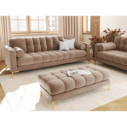 Velvet Sofa, "Bali", 4 Seats, 217x96x75 Made in Europe