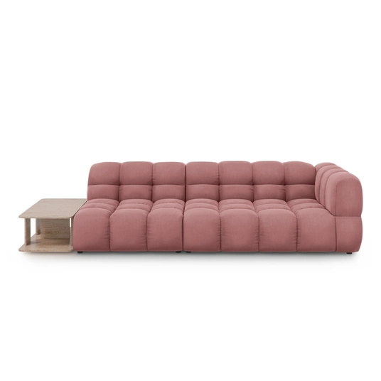 Velvet Left Modular Sofa, "Sky", 4 Seats, 297x102x70 Made in Europe
