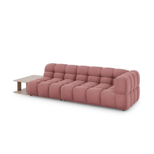 Velvet Left Modular Sofa, "Sky", 4 Seats, 297x102x70 Made in Europe