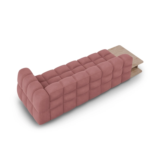 Velvet Left Modular Sofa, "Sky", 4 Seats, 297x102x70 Made in Europe