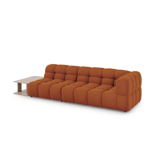 Velvet Left Modular Sofa, "Sky", 4 Seats, 297x102x70 Made in Europe