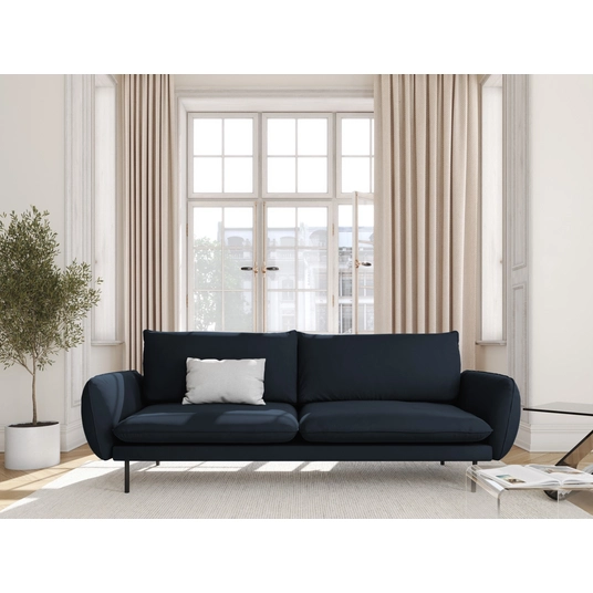 Velvet Sofa, "Vienna", 4 Seats, 230x92x95 Made in Europe