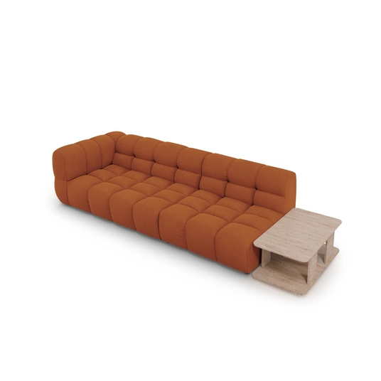 Velvet Right Modular Sofa, "Sky", 4 Seats, 297x102x70 Made in Europe