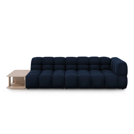 Velvet Left Modular Sofa, "Sky", 4 Seats, 297x102x70 Made in Europe