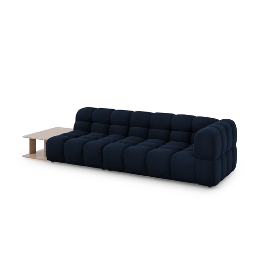 Velvet Left Modular Sofa, "Sky", 4 Seats, 297x102x70 Made in Europe