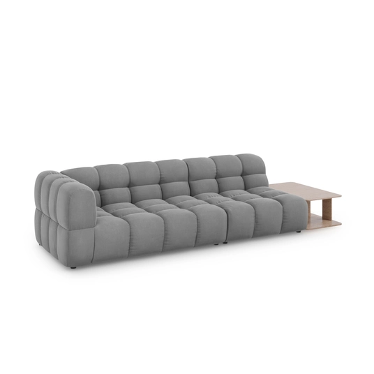 Velvet Right Modular Sofa, "Sky", 4 Seats, 297x102x70 Made in Europe