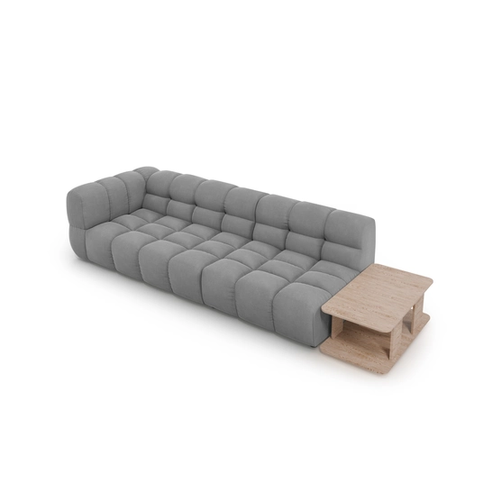 Velvet Right Modular Sofa, "Sky", 4 Seats, 297x102x70 Made in Europe