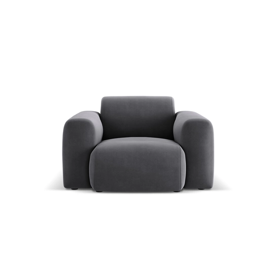 Velvet Armchair, "Nolio", 1 Seat, 105x95x72 Made in Europe