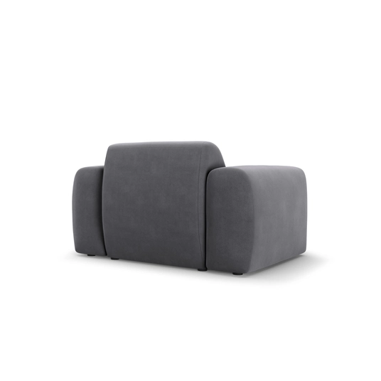 Velvet Armchair, "Nolio", 1 Seat, 105x95x72 Made in Europe