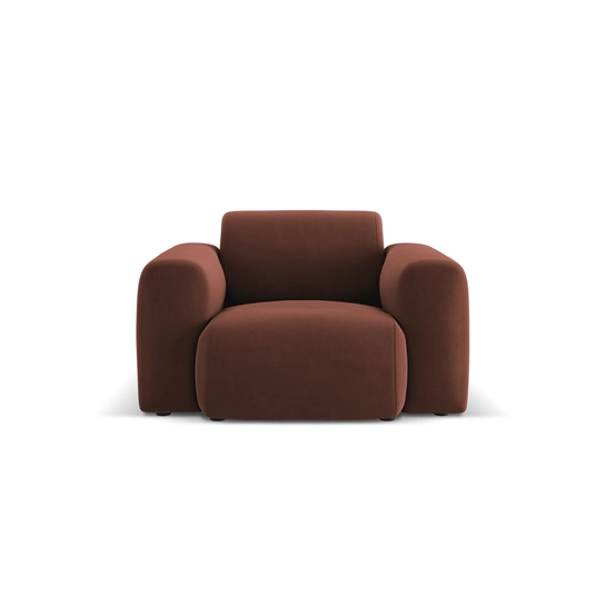 Velvet Armchair, "Nolio", 1 Seat, 105x95x72 Made in Europe