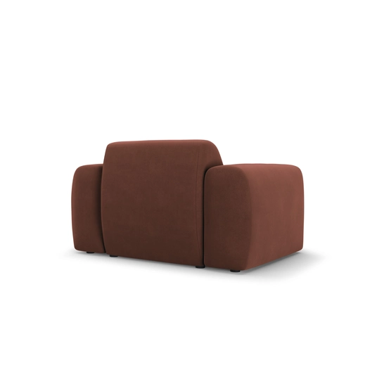 Velvet Armchair, "Nolio", 1 Seat, 105x95x72 Made in Europe