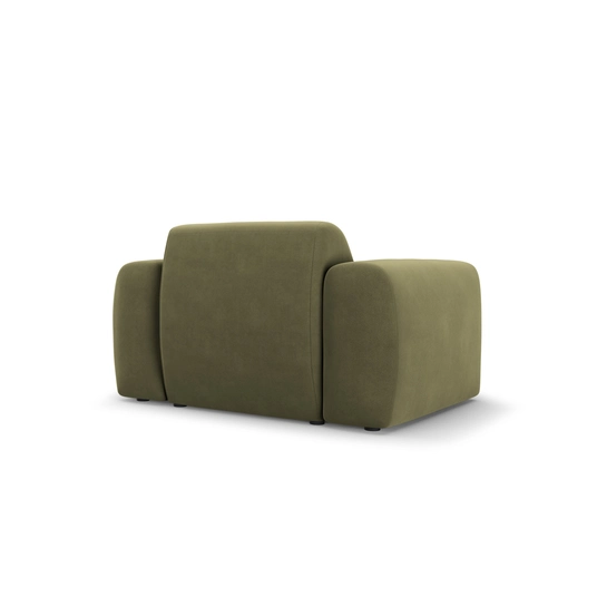 Velvet Armchair, "Nolio", 1 Seat, 105x95x72 Made in Europe