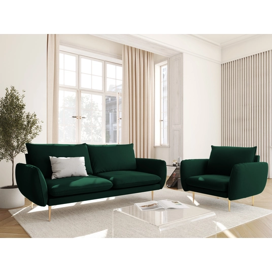 Velvet Armchair, "Vienna", 1 Seat, 97x94x95 Made in Europe