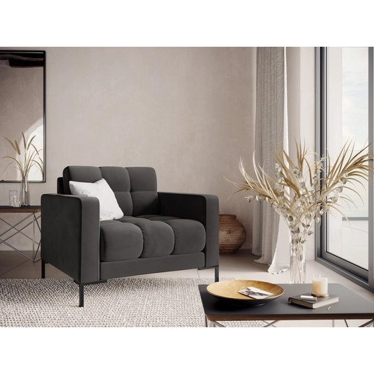 Velvet Armchair, "Bali", 1 Seat, 87x96x75 Made in Europe