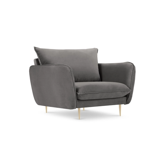 Velvet Armchair, "Vienna", 1 Seat, 97x94x95 Made in Europe