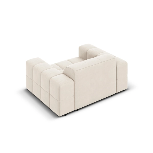Velvet Armchair, "Chicago", 1 Seat, 124x102x70 Made in Europe