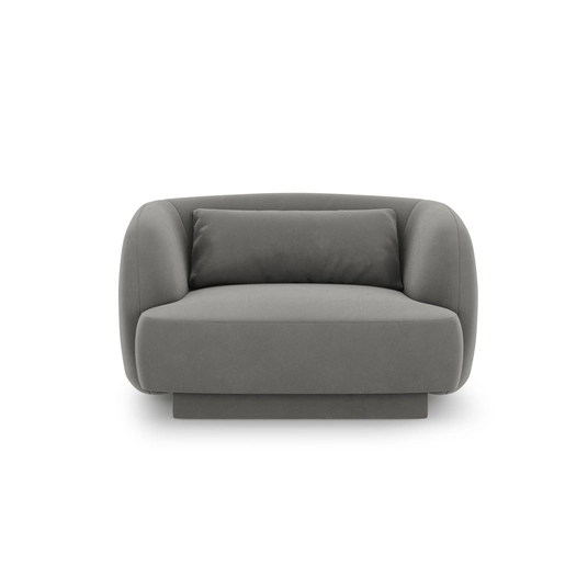 Velvet Armchair, "Tulum", 1 Seat, 103x90x70 Made in Europe