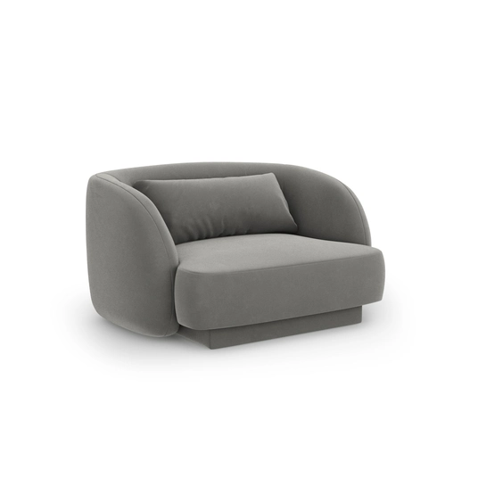 Velvet Armchair, "Tulum", 1 Seat, 103x90x70 Made in Europe