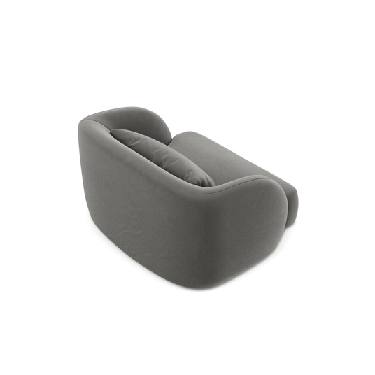 Velvet Armchair, "Tulum", 1 Seat, 103x90x70 Made in Europe