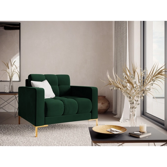 Velvet Armchair, "Bali", 1 Seat, 87x96x75 Made in Europe