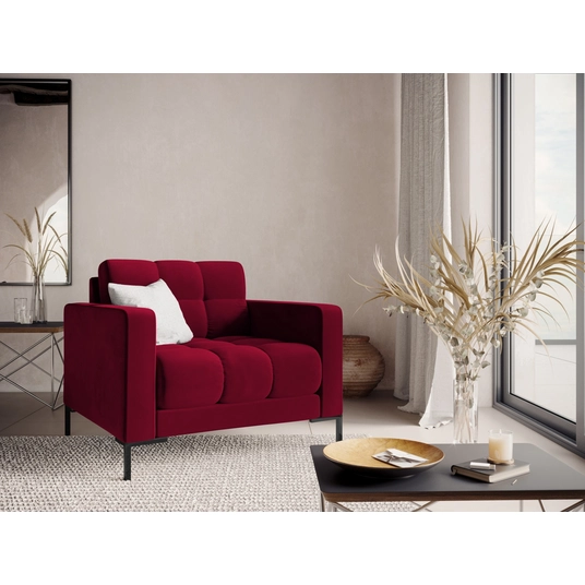 Velvet Armchair, "Bali", 1 Seat, 87x96x75 Made in Europe
