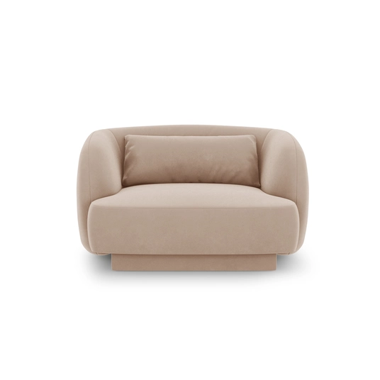Velvet Armchair, "Tulum", 1 Seat, 103x90x70 Made in Europe